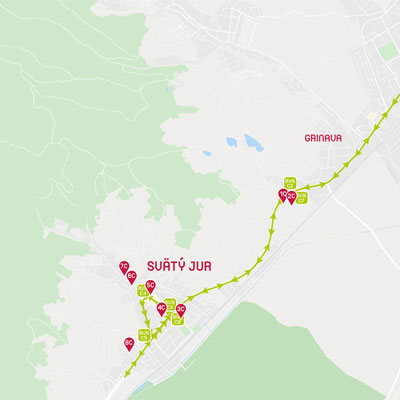 Mapa CHMK 2023 Pezinok - Grinava - Sv. Jur