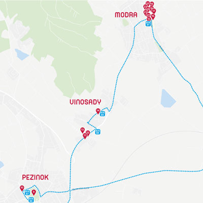 Mapa CHMK 2019 Modra-Šenkvice-Pezinok-Vinosady