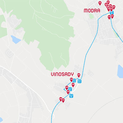 Mapa CHMK 2023 Modra-Šenkvice-Pezinok-Vinosady