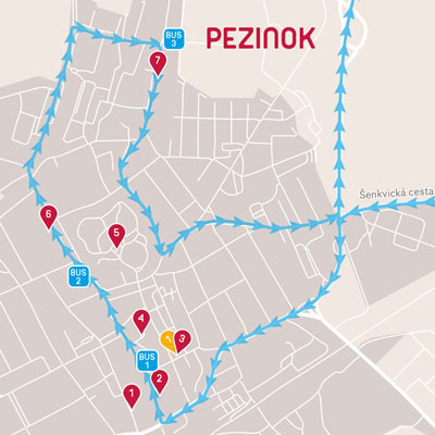 mapa Pezinok Chute Malých Karpát 2018